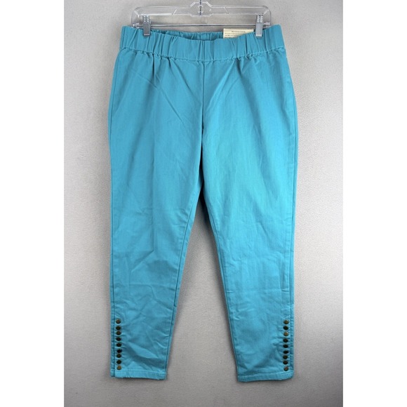 Soft Surroundings Pants - Soft Surroundings Women's Petite Sz L Teal Metro Ankle 4 Way Stretch‎ Pants NWT